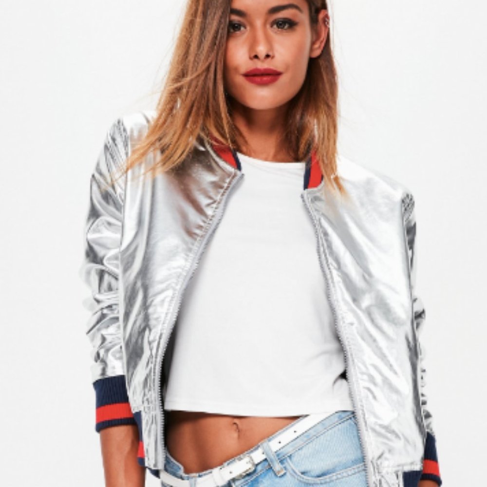 Silver Varsity Jacket
